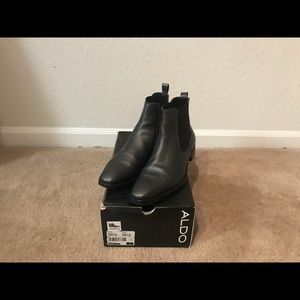 ALDO dark silver high ankle Chelsea boot